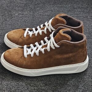 BLKSWN Men's Brown Suede High-Top Lace-Up Sneakers Size 8